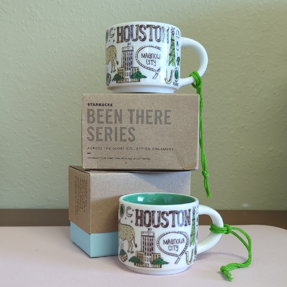 Starbucks Houston Mug - White and Green Design